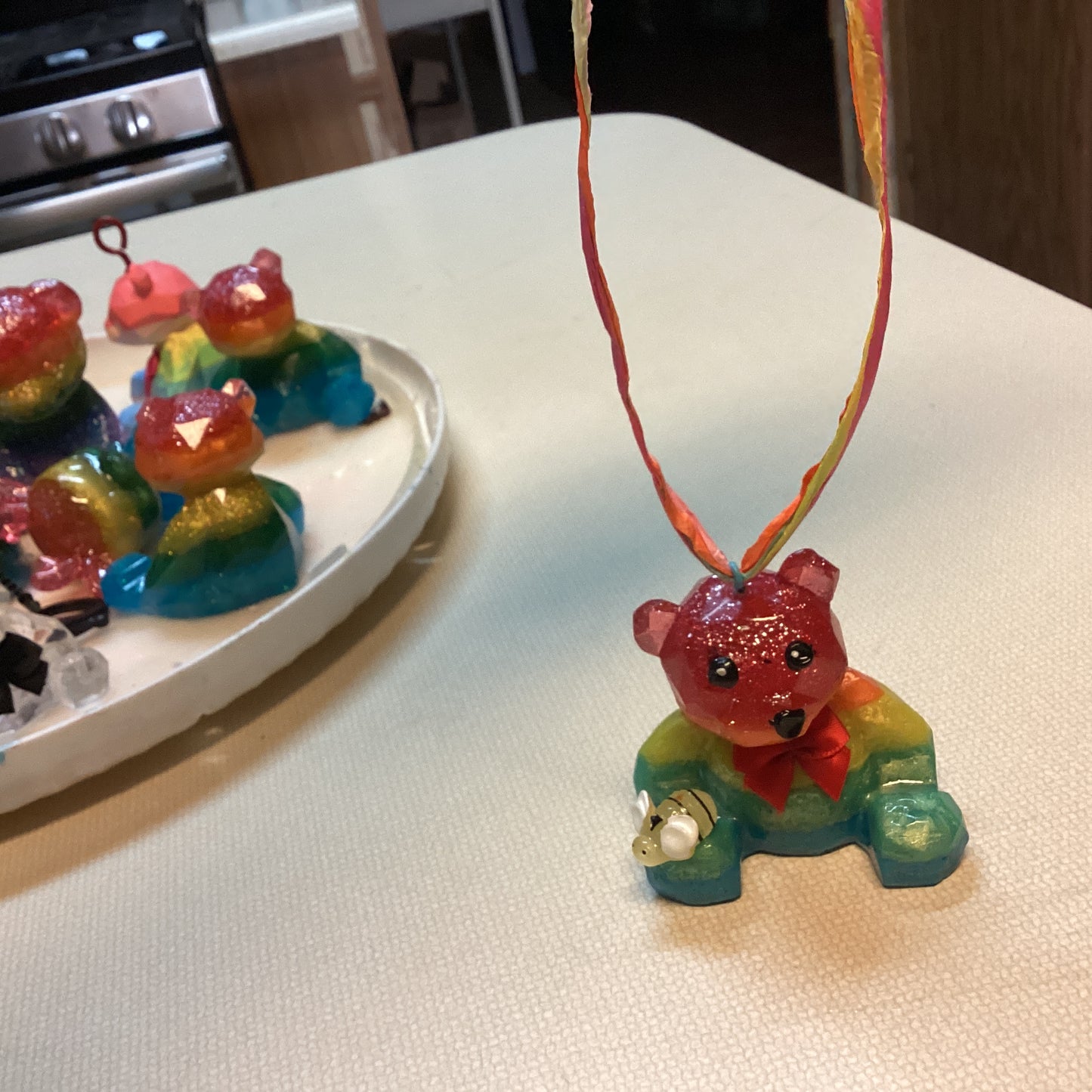 Mirror Rainbow bear Bling
