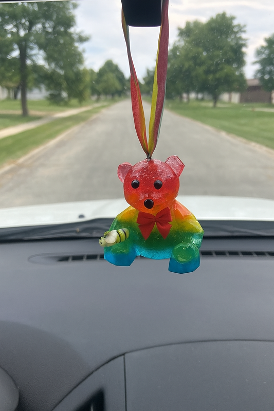 Mirror Rainbow bear Bling